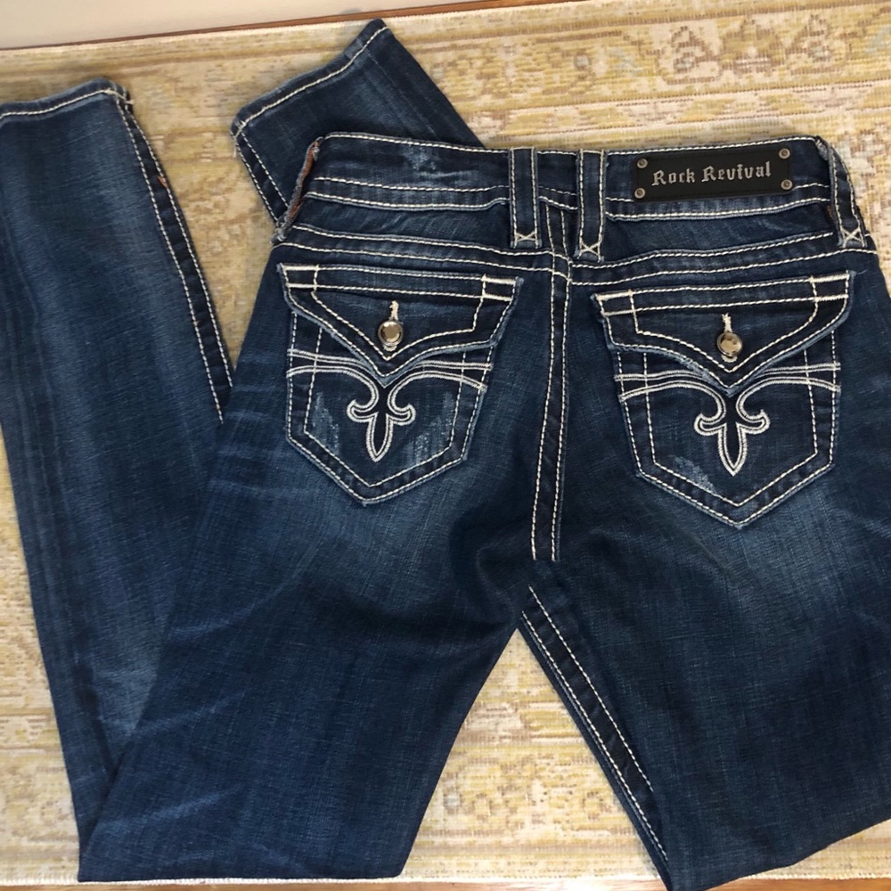 Rock Revival Noelle Dark Blue Jeans